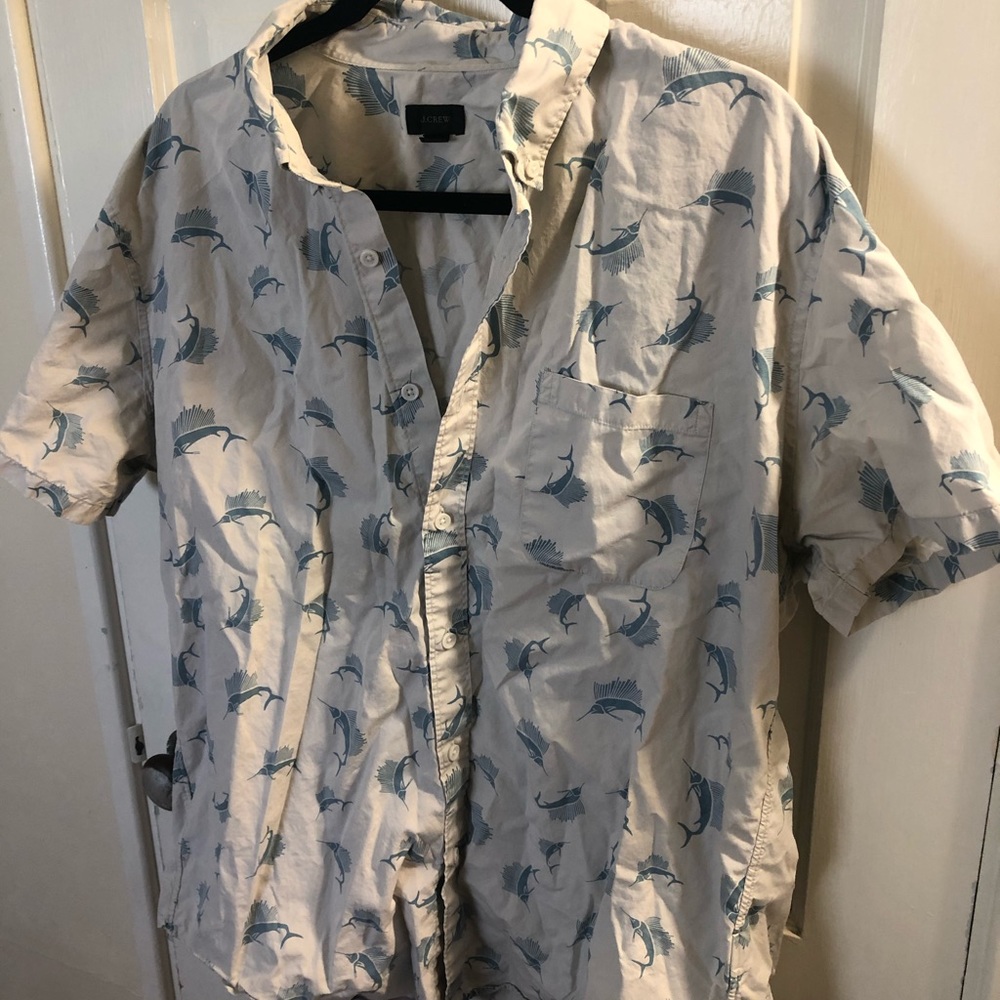 J Crew Marlin Party Shirt